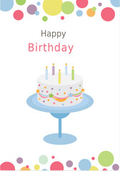 


A beautifully designed card with written birthday text and colorful hats depicting birthday greeting , happy birthday 
