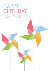


A beautifully designed card with written birthday text and colorful hats depicting birthday greeting , happy birthday 
