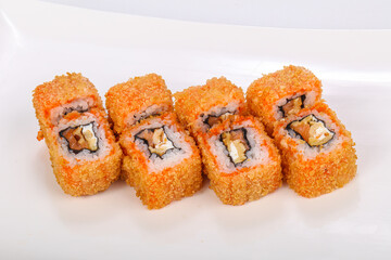 Japanese cuisine - tempura roll with fish