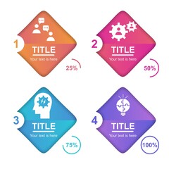 Creative infographic process wtih colorfull concept