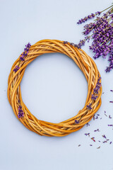 Braided wreath with fresh lavender