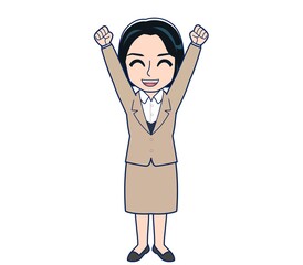 Bank clerk woman in a suit