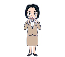 Bank clerk woman in a suit