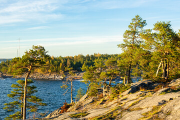 Rocky coastal view of Porkkalanniemi, Kirkkonummi, Finland