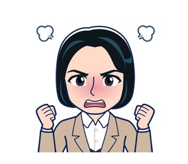 Bank clerk woman in a suit