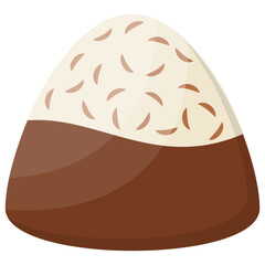 
Truffle of chocolate filled with coconut spreading
