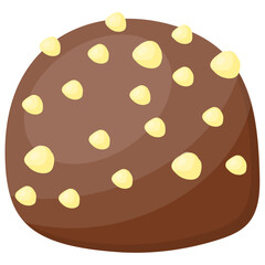 
Truffle of chocolate filled with coconut spreading

