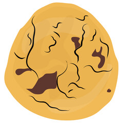 
Two crispy biscuit sandwich with chocolate cream inside, this is chocolate biscuits icon 
