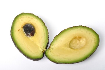 Avocado on white background