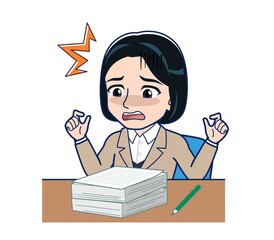 Bank clerk woman in a suit