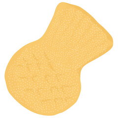 
A simple flat icon design of a Peanut butter cookie
