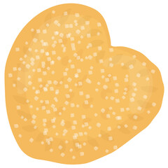 
Sugar topping sprinkled over a cookie 
