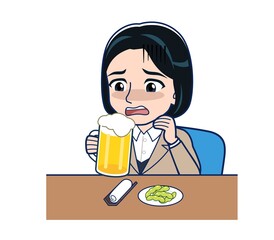 Bank clerk woman in a suit