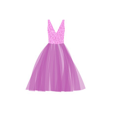 Pink glitter dress. vector