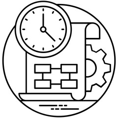 
An archetype with flowchart design, processing icon for workflow 
