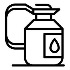 Car engine oil icon. Outline car engine oil vector icon for web design isolated on white background