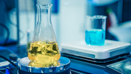 Experiment Tubes In Science Laboratory