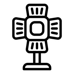 Spotlight icon. Outline spotlight vector icon for web design isolated on white background