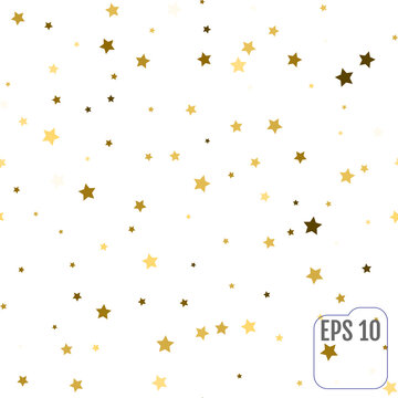 Seamless pattern with gold stars