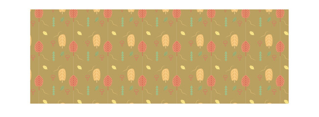 Naklejka premium Seamless autumn pattern in Scandinavian style. Minimalism