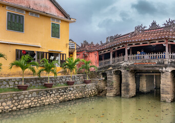 View of the Japanese Bridge in Hoi An,  Vietnam.