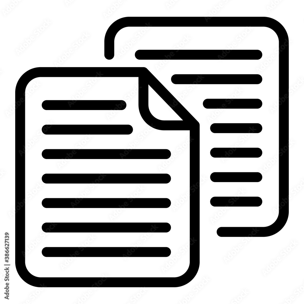 Poster papers scenario icon. outline papers scenario vector icon for web design isolated on white backgroun