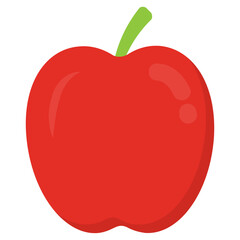 
An oblong shape with a pedicel on top denoting icon for apple 
