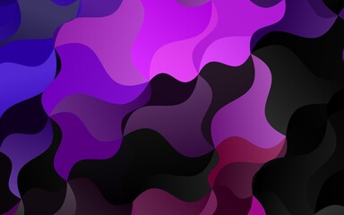 Dark Purple vector pattern with lava shapes.