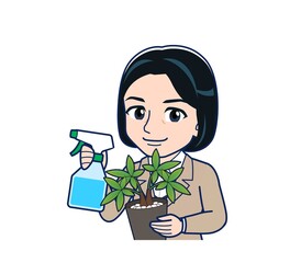 Bank clerk woman in a suit