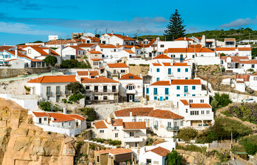 Fototapeta na wymiar Azenhas do Mar, a town at the Atlantic ocean - Sintra, Portugal