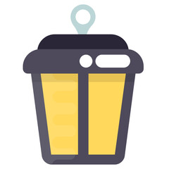 
A bulb inside a cage, icon for roadside lamp 
