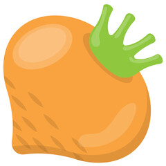 
Root vegetable with various health benefits called turnip
