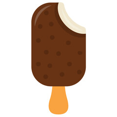 
A bar stick of  of ice cream with chocolate dipping
