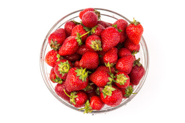 Fresh strawberry isolated on white background with clipping path