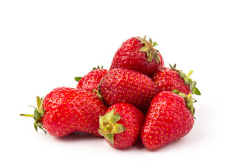 Fresh strawberry isolated on white background with clipping path