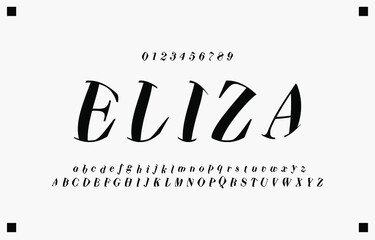 Alphabet letters font and number. Classic Lettering Monochrome Design. Typography fonts regular uppercase and lowercase. Vector illustration eps10