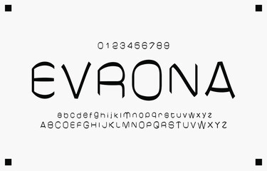 Obraz premium Alphabet letters font and number. Classic Lettering Monochrome Design. Typography fonts regular uppercase and lowercase. Vector illustration eps10