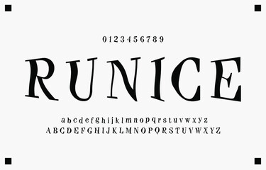 Alphabet letters font and number. Classic Lettering Monochrome Design. Typography fonts regular uppercase and lowercase. Vector illustration eps10