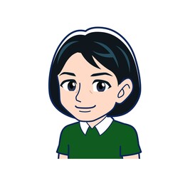 Beautiful woman in a green clothes