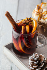 Mulled wine and hot chocolate