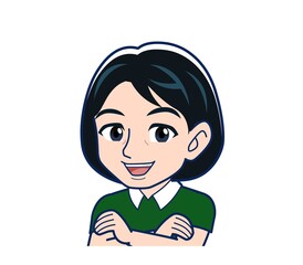 Beautiful woman in a green clothes