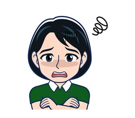 Beautiful woman in a green clothes