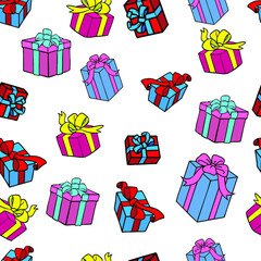 seamless gift background, new year background