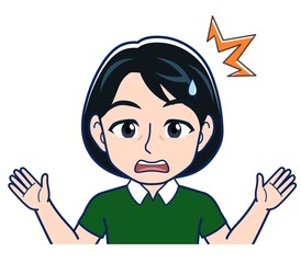 Beautiful woman in a green clothes