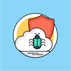 
A cloud graphic in the background of data storage devices attached  with them, big data concept 
