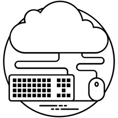 
Electronic gadgets with screen in a icons showing an idea of network devices 
