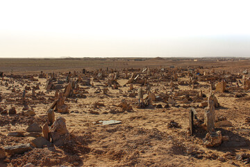 Muslim Cemetery in the Saharawi Refugee Camp