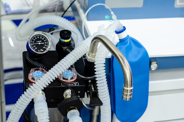 Close-up of anesthesia machine in the hospital. ALV apparatuses