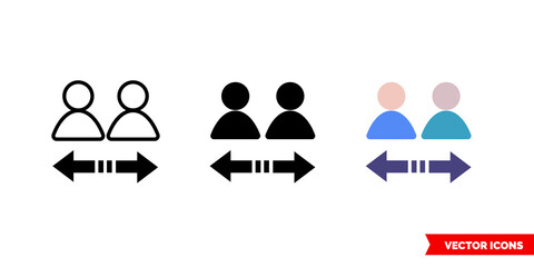 Exchange skin icon of 3 types color, black and white, outline. Isolated vector sign symbol.
