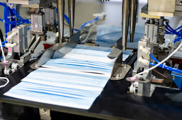 Medical Face Mask Making Machine. Mask Production Line